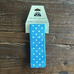 NEW! Blue Polka Dot Ribbon by Hallmark Expressions - set of 4